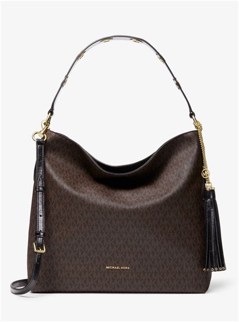 michael kors brooklyn crossbody bag|Brooklyn large logo shoulder bag.